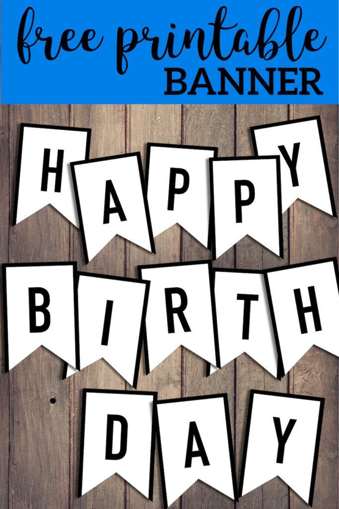 Free Happy Birthday Banner Printable Sign Birthday 