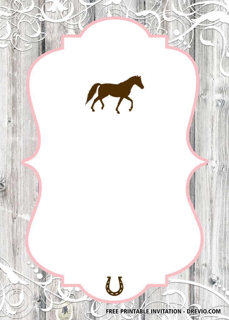 FREE Horse Invitation Templates Hacer Tarjetas De 