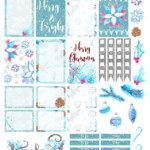 FREE Merry bright happy planner sticker sheet Happy