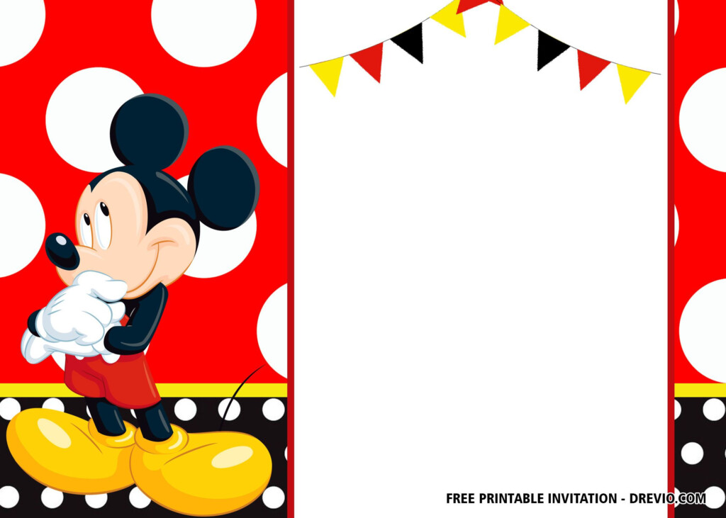 FREE Mickey Mouse Birthday Invitation Templates Latest 