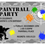 Free Paintball Party Invitation Template Paintball Party