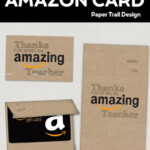 Free Printable Amazon Teacher Gift Card Holder Paper