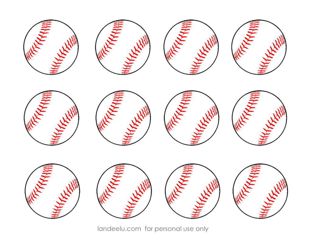 Free Printable Baseball Clip Art Images Inch Circle 