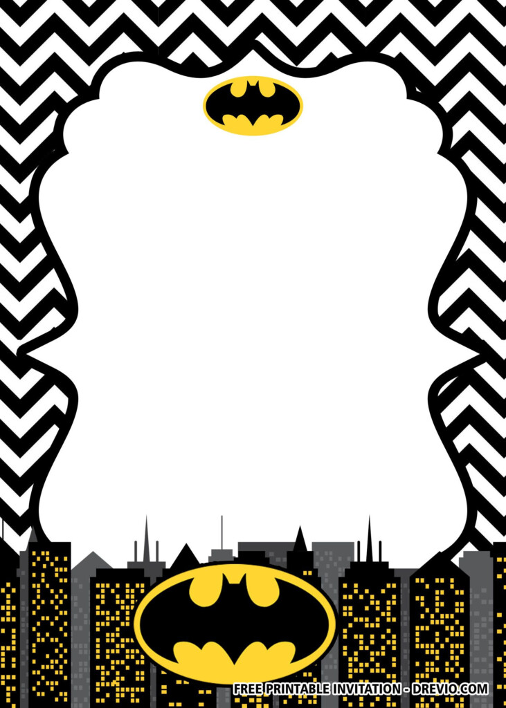 FREE Printable Batman Birthday Invitation Templates 