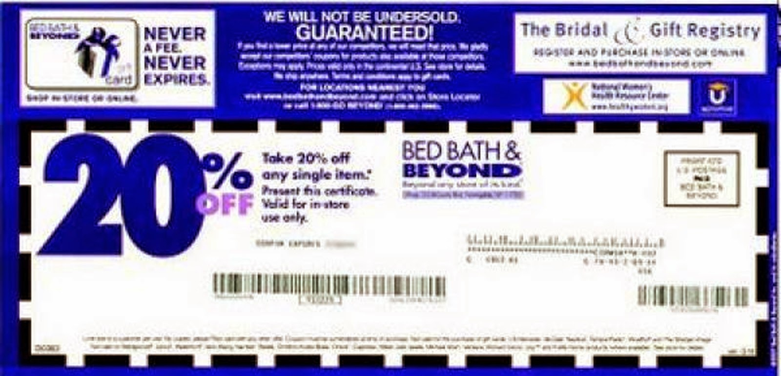 Free Printable Bed Bath And Beyond 20 Off Coupon Free 