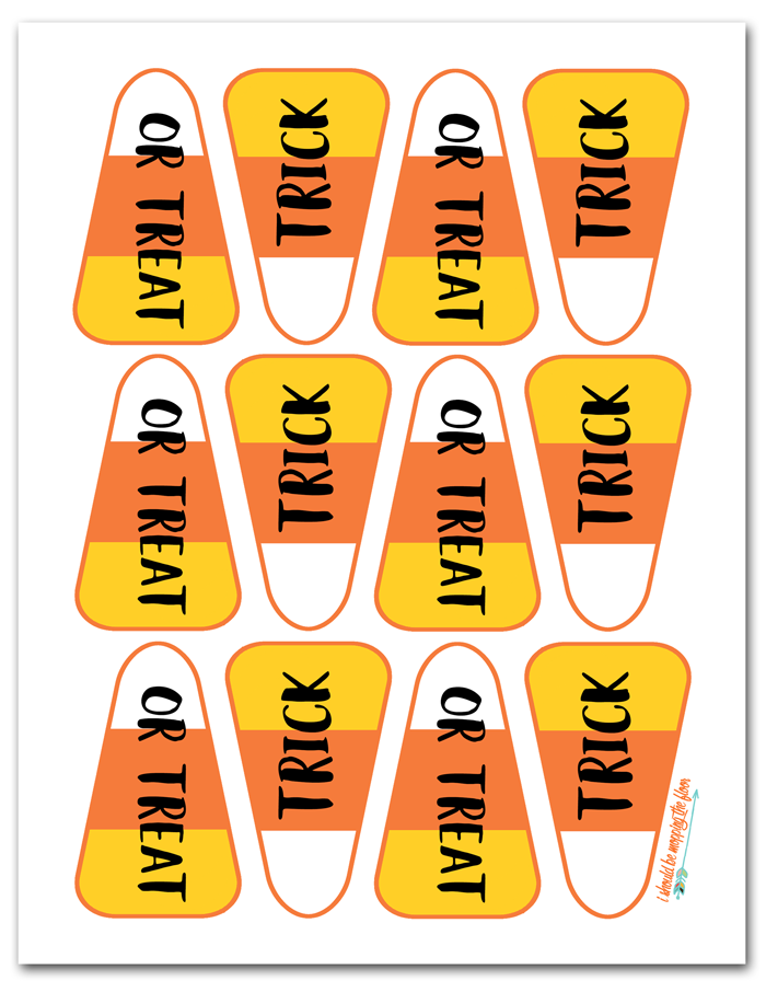 Free Printable Candy Corn Gift Tags Halloween Themed 