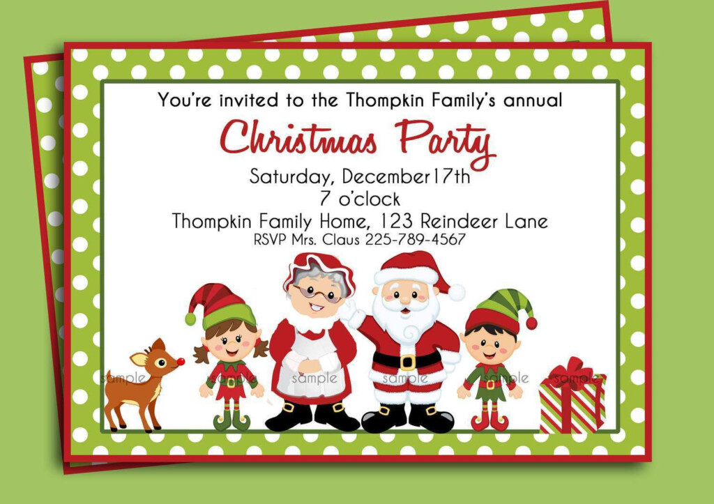 Free Printable Christmas Party Flyer Templates Cards 