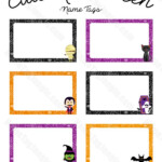 Free Printable Cute Halloween Name Tags The Template Can