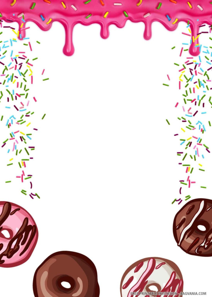  FREE PRINTABLE Delicious Donuts Birthday Invitation 