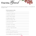 Free Printable Find The Guest Icebreaker Game
