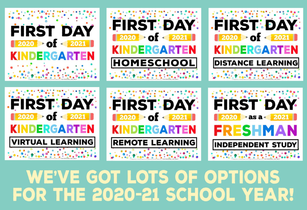 Free Printable First Day Of School Signs 2020 Happiness 
