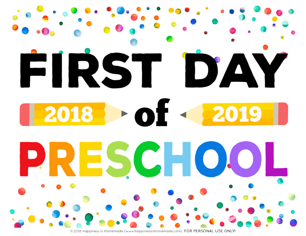 Free Printable First Day Of School Signs Happiness Is 