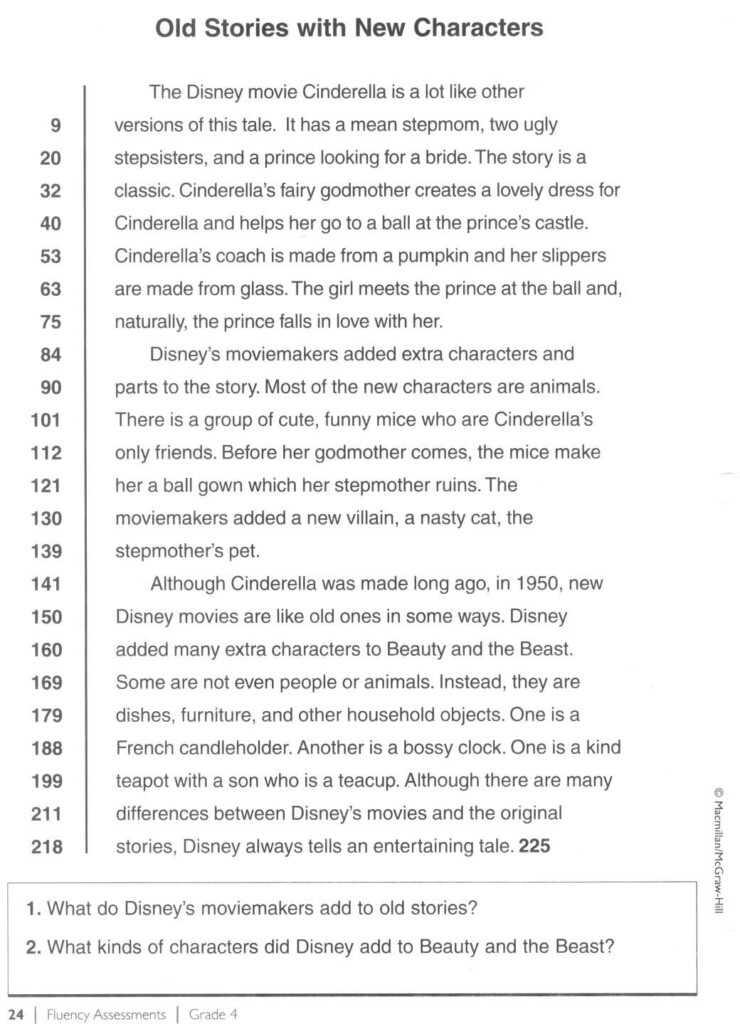 Free Printable First Grade Fluency Passages Free Printable