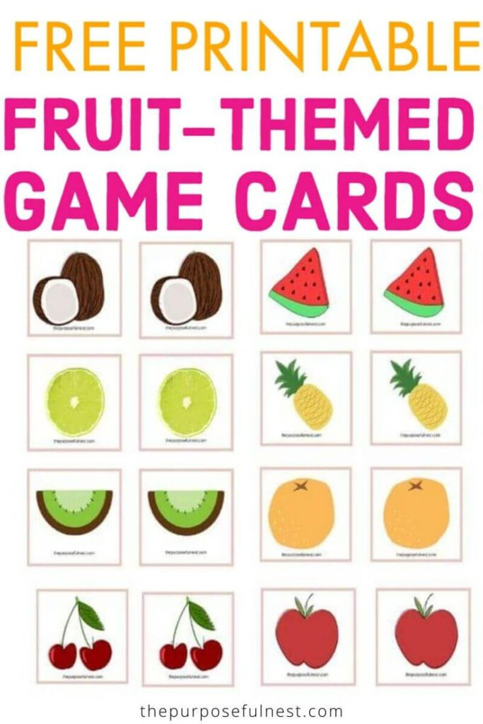 Free Printable Fruit Matching Game For Preschoolers 