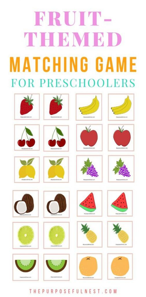 Free Printable Fruit Matching Game For Preschoolers The 