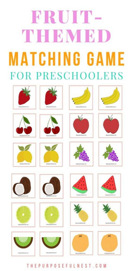 Free Printable Fruit Matching Game For Preschoolers The