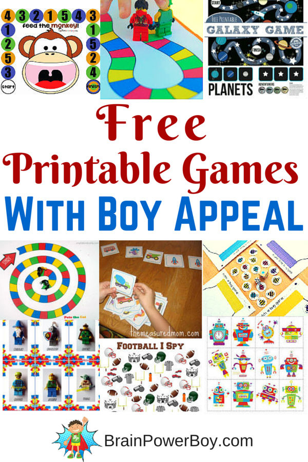 FREE Printable Games For Boys Free Homeschool Deals