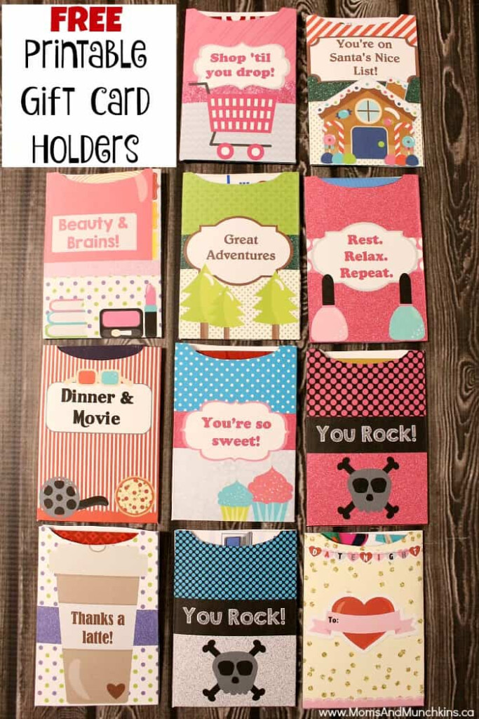 Free Printable Gift Card Holders Moms Munchkins