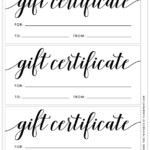 Free Printable Gift Certificate Template Free Gift
