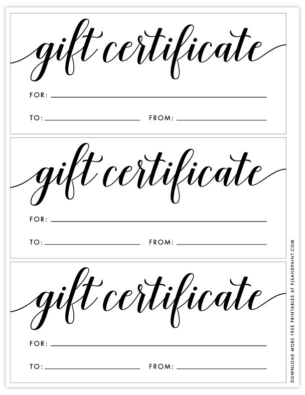 Free Printable Gift Certificate Template Free Gift 