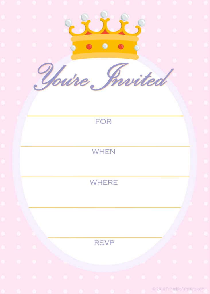 FREE Printable Golden Unicorn Birthday Invitation Template 