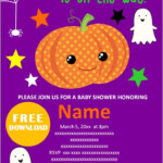 Free Printable Halloween Baby Shower Invitations Templates