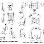 Free Printable Halloween Craft Dancing Skeleton And