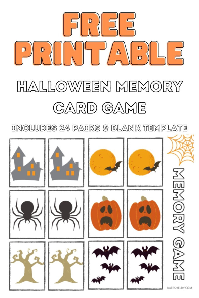 Free Printable Halloween Memory Card Game Kate Shelby