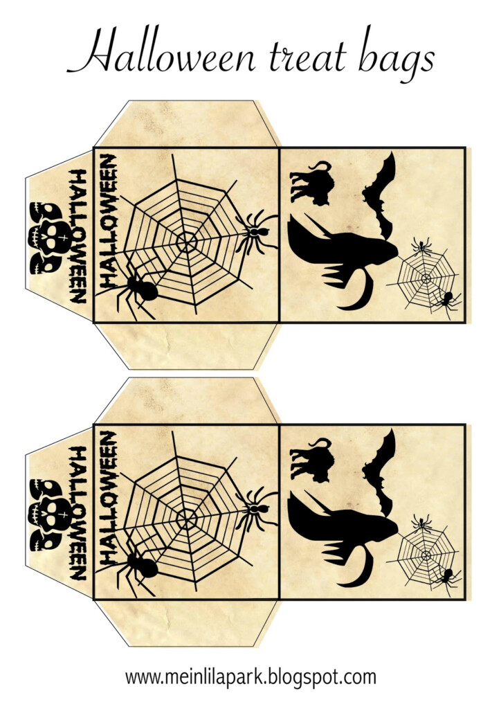 Free Printable Halloween Treat Bags Druckvorlage 