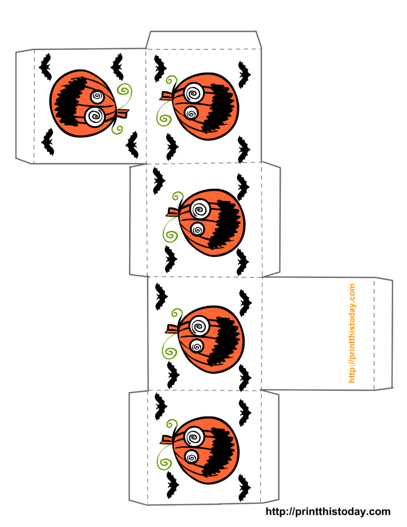 Free Printable Halloween Treat Boxes Templates