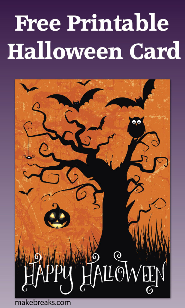 Free Printable Happy Halloween Card Or Party Invitation 