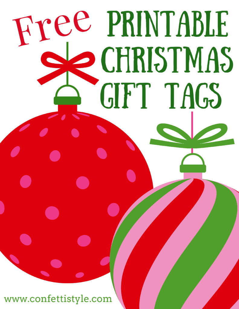 Free Printable Merry Bright Gift Tags ConfettiStyle