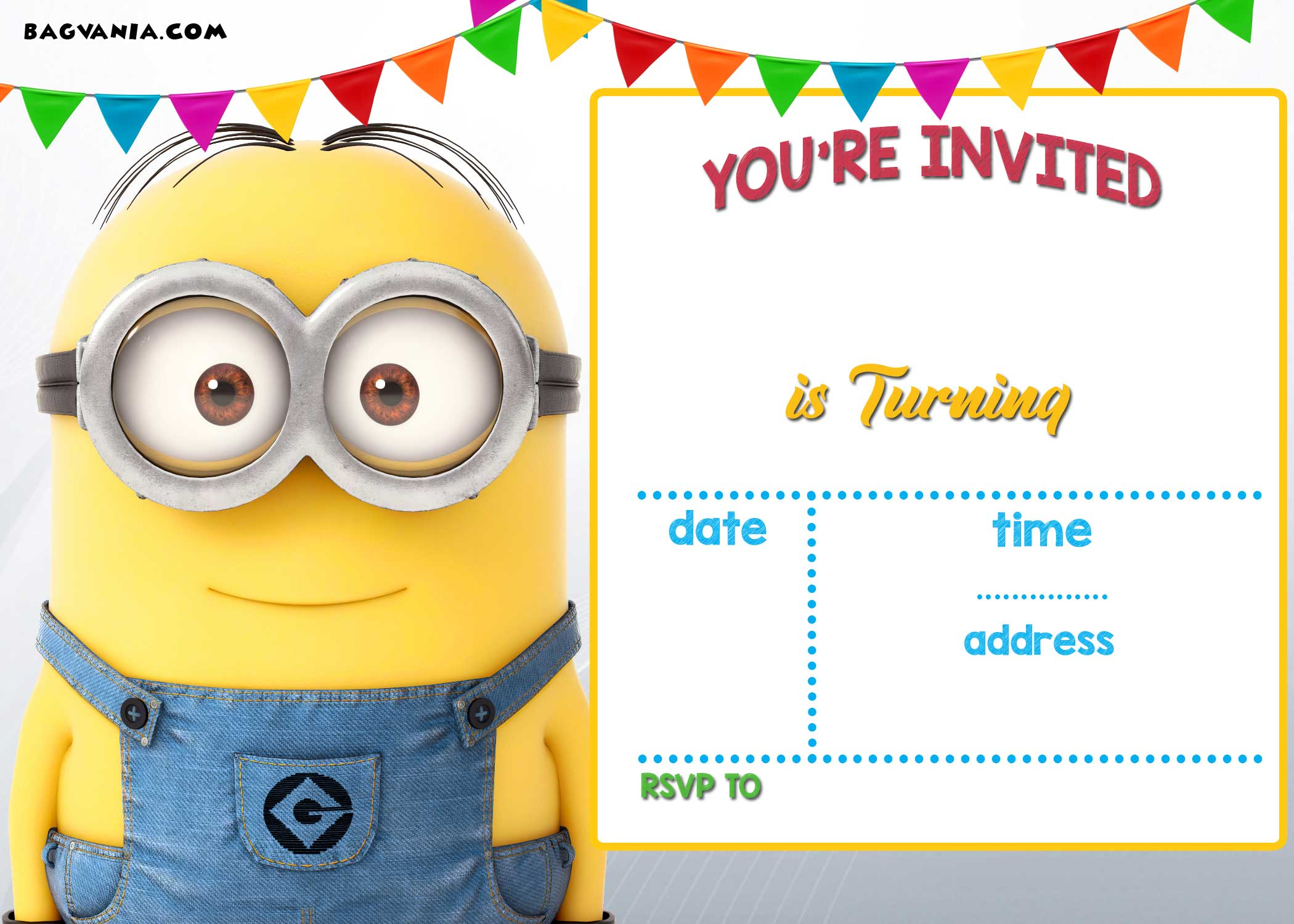 FREE Printable Minion Birthday Invitation Templates FREE 