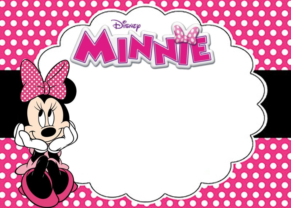 Free Printable Minnie Mouse Birthday Party Invitation Card 