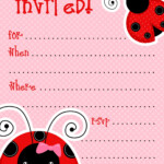Free Printable Party Invitations Free Ladybug Invite Template