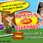 FREE Printable Phineas And Ferb Birthday Invitations