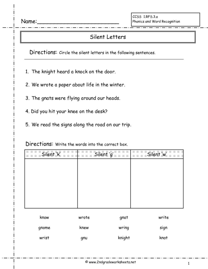 Free Printable Phonics Worksheets For Second Grade Free 