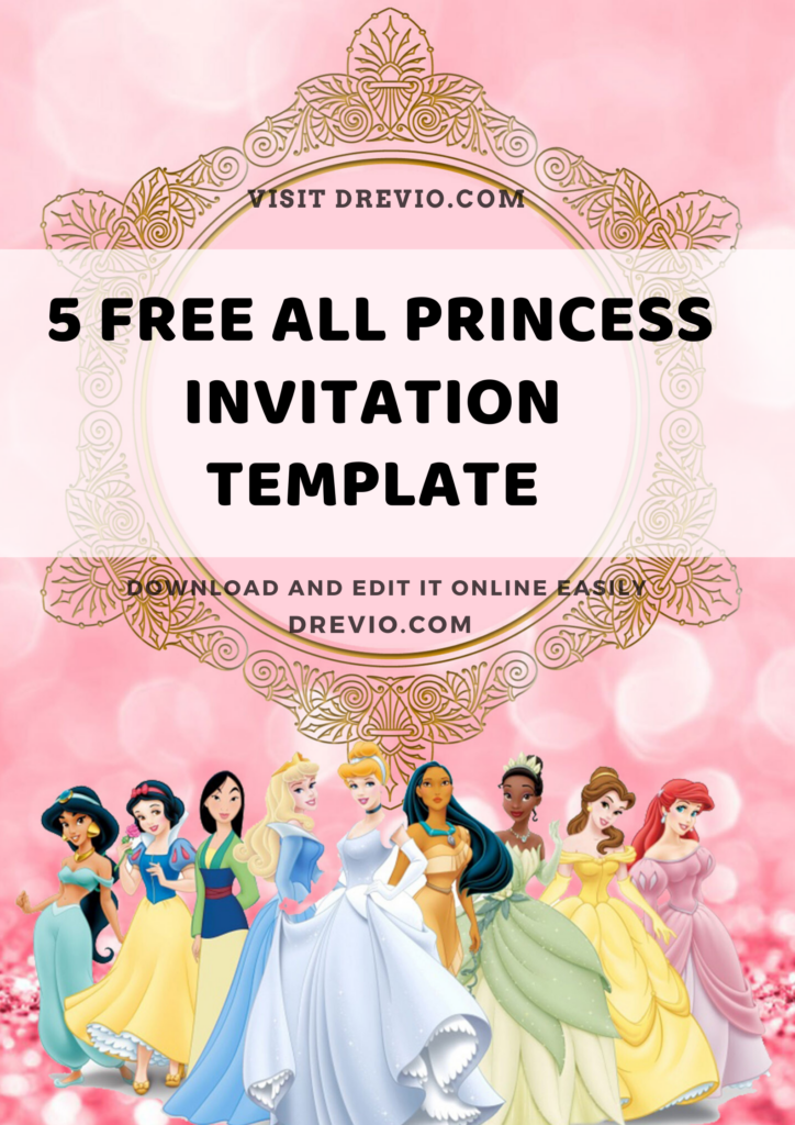Free Printable Princess Invitation Templates Princess 