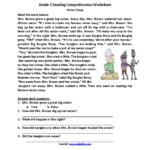 Free Printable Reading Comprehension Worksheets For 3rd