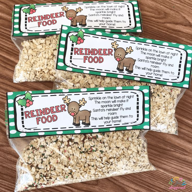 Free Printable Reindeer Food Bag Topper Reindeer Food 