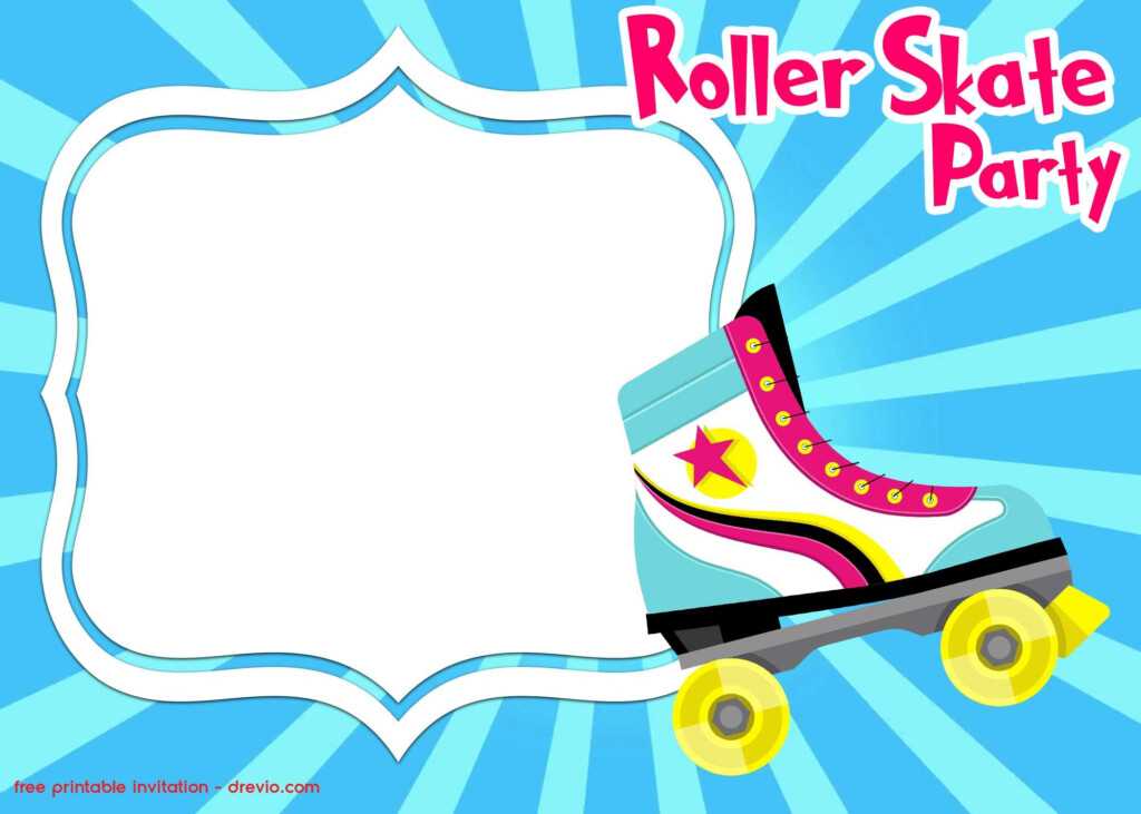 FREE Printable Roller Skating Invitation Templates 