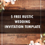 FREE PRINTABLE Rustic Wedding Invitation Templates