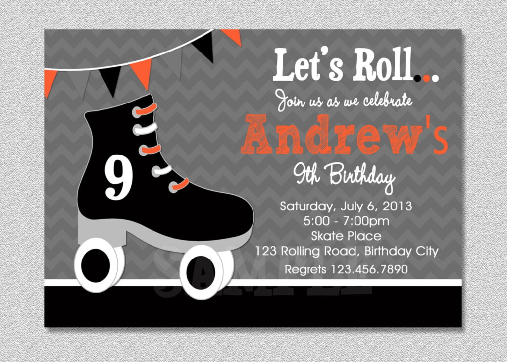 Free Printable Skating Birthday Invitations Templates For Kids