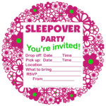 Free Printable Sleepover Party Invitations Hundreds Of