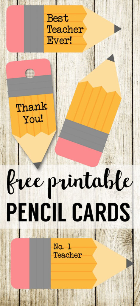 Free Printable Teacher Gift Tags Pencil Teacher Gift 