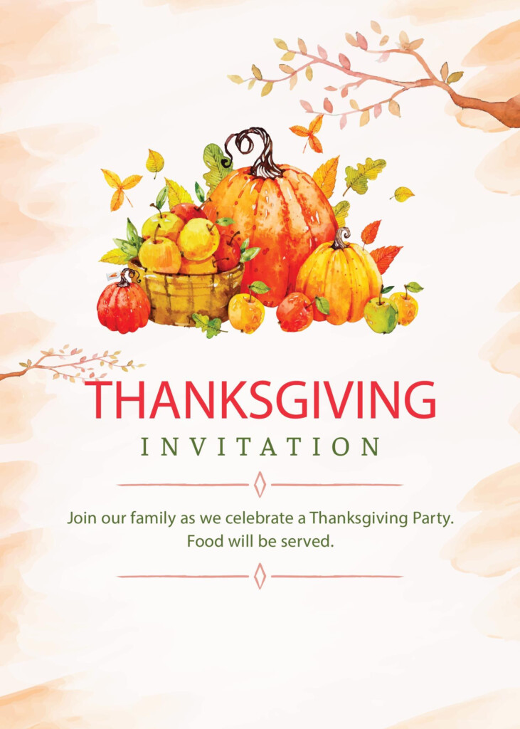 Free Printable Thanksgiving Invitations Editable Or Print 