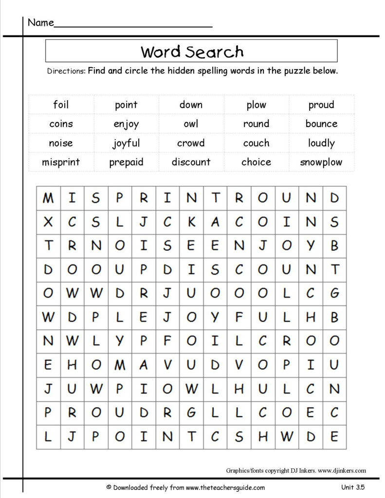 Free Printable Vocabulary Worksheets For 3Rd Grade Lexia 