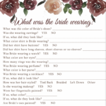Free Printable What Was The Bride Wearing Game