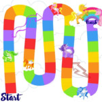 Free Rainbow Unicorn Printable Board Game For Preschoolers