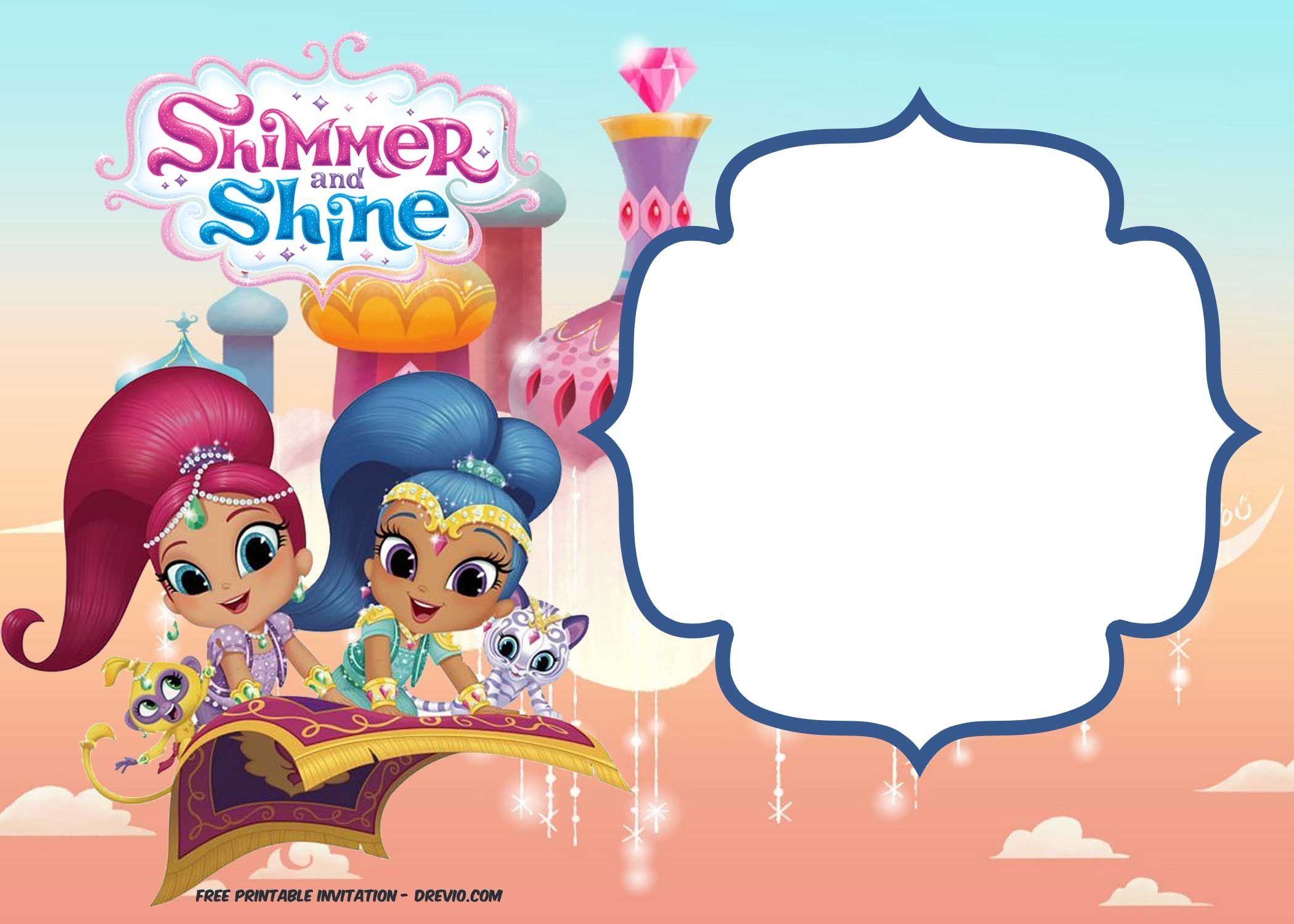FREE Shimmer And Shine Invitation Template Free 